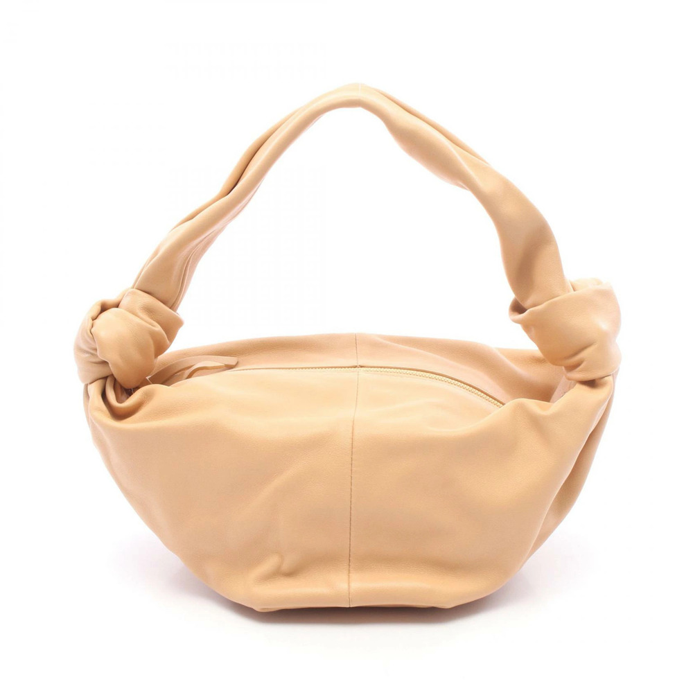 Bottega Veneta Double Knot Tote Bag Handbag Leather Beige Tan